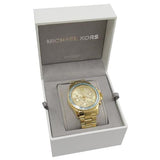 Buy Shop Michael Kors Everest Chronograph Gold Dial Gold Steel Strap Watch For Women - MK7210 USA Online