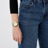 Buy Shop Michael Kors Everest Chronograph Gold Dial Gold Steel Strap Watch For Women - MK7210 USA Online