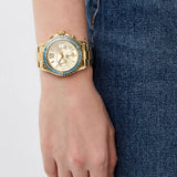 Buy Shop Michael Kors Everest Chronograph Gold Dial Gold Steel Strap Watch For Women - MK7210 USA Online