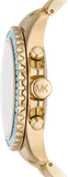 Buy Shop Michael Kors Everest Chronograph Gold Dial Gold Steel Strap Watch For Women - MK7210 USA Online