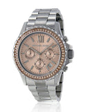 Buy Shop Michael Kors Everest Chronograph Gold Dial Silver Steel Strap Watch For Women - MK5870 USA Online