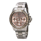 Buy Shop Michael Kors Everest Chronograph Gold Dial Silver Steel Strap Watch For Women - MK5870 USA Online