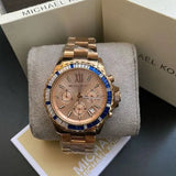 Buy Shop Michael Kors Everest Chronograph Rose Gold Dial Rose Gold Steel Strap Watch For Women - MK5755 USA Online