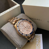 Buy Shop Michael Kors Everest Chronograph Rose Gold Dial Rose Gold Steel Strap Watch For Women - MK5755 USA Online