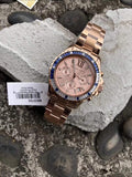 Buy Shop Michael Kors Everest Chronograph Rose Gold Dial Rose Gold Steel Strap Watch For Women - MK5755 USA Online