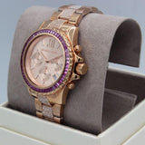 Buy Shop Michael Kors Everest Chronograph Rose Gold Dial Rose Gold Steel Strap Watch For Women - MK7211 USA Online