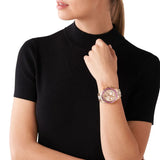 Buy Shop Michael Kors Everest Chronograph Rose Gold Dial Rose Gold Steel Strap Watch For Women - MK7211 USA Online