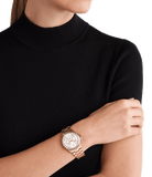 Buy Shop Michael Kors Everest Chronograph Silver Dial Rose Gold Steel Strap Watch For Women - MK7213 USA Online