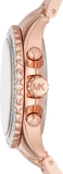 Buy Shop Michael Kors Everest Chronograph Silver Dial Rose Gold Steel Strap Watch For Women - MK7213 USA Online