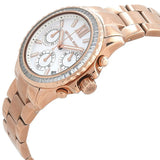Buy Shop Michael Kors Everest Chronograph Silver Dial Rose Gold Steel Strap Watch For Women - MK7213 USA Online