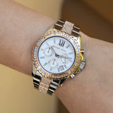 Buy Shop Michael Kors Everest Chronograph Silver Dial Two Tone Steel Strap Watch For Women - MK6975 USA Online
