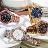 Buy Shop Michael Kors Everest Chronograph Silver Dial Two Tone Steel Strap Watch For Women - MK6975 USA Online