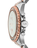 Buy Shop Michael Kors Everest Chronograph Silver Dial Two Tone Steel Strap Watch For Women - MK6975 USA Online