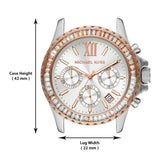 Buy Shop Michael Kors Everest Chronograph Silver Dial Two Tone Steel Strap Watch For Women - MK6975 USA Online
