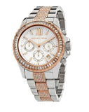 Buy Shop Michael Kors Everest Chronograph Silver Dial Two Tone Steel Strap Watch For Women - MK6975 USA Online