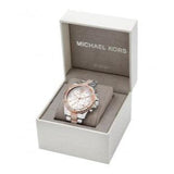 Michael Kors Everest Chronograph Silver Dial Two Tone Steel Strap Watch For Women - MK6975