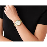 Buy Shop Michael Kors Everest Chronograph White Dial Gold Steel Strap Watch For Women - MK7212 USA Online