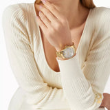 Buy Shop Michael Kors Everest Chronograph White Dial Gold Steel Strap Watch For Women - MK7212 USA Online