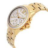 Buy Shop Michael Kors Everest Chronograph White Dial Gold Steel Strap Watch For Women - MK7212 USA Online