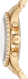 Buy Shop Michael Kors Everest Chronograph White Dial Gold Steel Strap Watch For Women - MK7212 USA Online