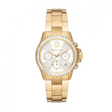 Buy Shop Michael Kors Everest Chronograph White Dial Gold Steel Strap Watch For Women - MK7212 USA Online