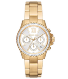 Buy Shop Michael Kors Everest Chronograph White Dial Gold Steel Strap Watch For Women - MK7212 USA Online