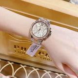 Buy Shop Michael Kors Everest Chronograph White Dial Two Tone Steel Strap Watch For Women - MK7214 USA Online