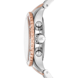 Buy Shop Michael Kors Everest Chronograph White Dial Two Tone Steel Strap Watch For Women - MK7214 USA Online