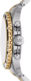 Buy Shop Michael Kors Everest Chronograph Black Dial Two Tone Steel Strap Watch For Women - MK7209 USA Online