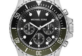 Buy Shop Michael Kors Everest Chronograph Black Dial Silver Steel Strap Watch For Men - MK8976 USA Online