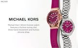 Buy Shop Michael Kors Everest Pave Crystals Pink Dial Pink Rubber Strap Watch for Women - MK7441 USA Online