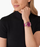 Buy Shop Michael Kors Everest Pave Crystals Pink Dial Pink Rubber Strap Watch for Women - MK7441 USA Online