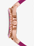 Buy Shop Michael Kors Everest Pave Crystals Pink Dial Pink Rubber Strap Watch for Women - MK7441 USA Online
