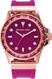 Buy Shop Michael Kors Everest Pave Crystals Pink Dial Pink Rubber Strap Watch for Women - MK7441 USA Online