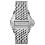 Buy Shop Michael Kors Everest Quartz Blue Dial Silver Mesh Bracelet Watch For Men - MK9082 USA Online
