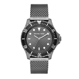 Buy Shop Michael Kors Everest Quartz Grey Dial Grey Mesh Bracelet Watch For Men - MK9093 USA Online