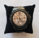 Buy Shop Michael Kors Everest Quartz Rose Gold Dial Black Steel Strap Watch For Women - MK5872 USA Online