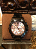 Buy Shop Michael Kors Everest Quartz Rose Gold Dial Black Steel Strap Watch For Women - MK5872 USA Online