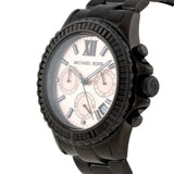 Buy Shop Michael Kors Everest Quartz Rose Gold Dial Black Steel Strap Watch For Women - MK5872 USA Online