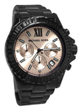 Buy Shop Michael Kors Everest Quartz Rose Gold Dial Black Steel Strap Watch For Women - MK5872 USA Online