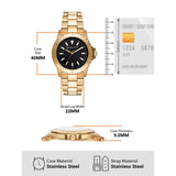 Buy Shop Michael Kors Everest Three-Hand Black Dial Gold Steel Strap Watch For Men - MK9078 USA Online
