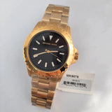 Buy Shop Michael Kors Everest Three-Hand Black Dial Gold Steel Strap Watch For Men - MK9078 USA Online