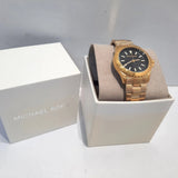 Buy Shop Michael Kors Everest Three-Hand Black Dial Gold Steel Strap Watch For Men - MK9078 USA Online