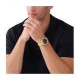 Buy Shop Michael Kors Everest Three-Hand Black Dial Gold Steel Strap Watch For Men - MK9078 USA Online