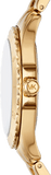 Buy Shop Michael Kors Everest Three-Hand Black Dial Gold Steel Strap Watch For Men - MK9078 USA Online