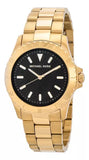 Buy Shop Michael Kors Everest Three-Hand Black Dial Gold Steel Strap Watch For Men - MK9078 USA Online