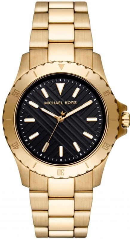 Buy Shop Michael Kors Everest Three-Hand Black Dial Gold Steel Strap Watch For Men - MK9078 USA Online