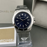 Buy Shop Michael Kors Everest Three-Hand Blue Dial Silver Steel Strap Watch For Men - MK9079 USA Online
