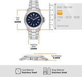 Buy Shop Michael Kors Everest Three-Hand Blue Dial Silver Steel Strap Watch For Men - MK9079 USA Online