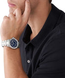 Buy Shop Michael Kors Everest Three-Hand Blue Dial Silver Steel Strap Watch For Men - MK9079 USA Online